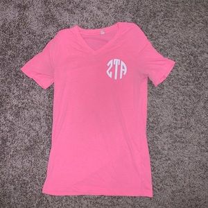 Think Pink Zeta Tau Alpha Tee Shirt